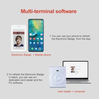 전자 종이 디스플레이가 있는 무전력 전자 배지