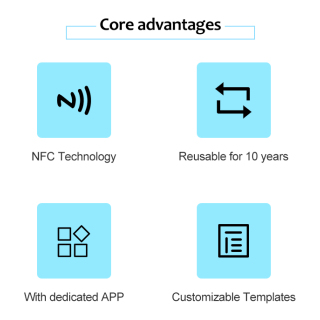 모바일 제어 전자 잉크 디지털 라벨 2.13inch